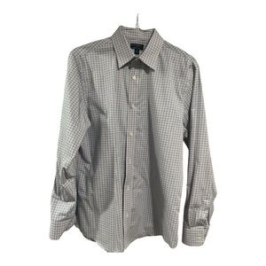 Banana Republic tartan plaid men’s 16-16 1/2 non iron slim fit button down.
